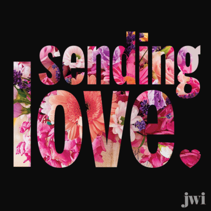 Sending Love (black + pink)